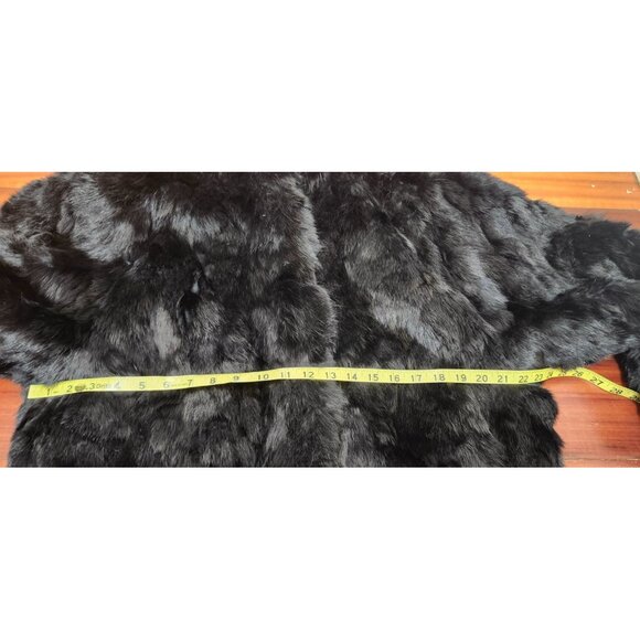 Niki Real Rabbit Fur Bomber Jacket Women’s Size L Black Genuine Fur Short Coat L - Picture 14 of 15